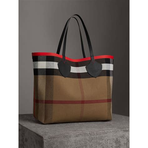 burberry canvas|burberry reversible tote bag.